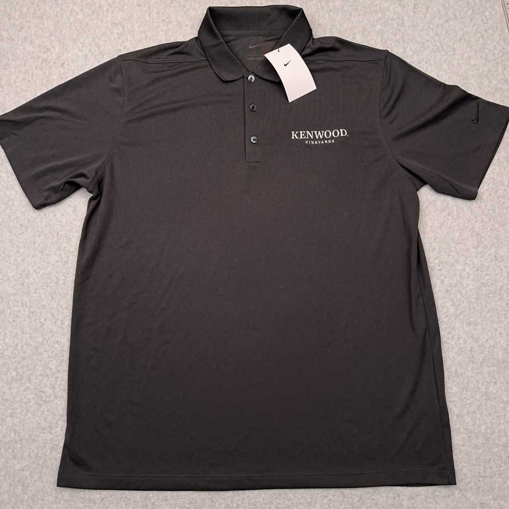 NEW Nike Dri-Fit Micro Pique 2.0 Polo Shirt Men's L Gray‎ Golf Kenwood Vineyards
